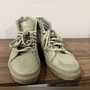Vans High-Top Sneakers in Light Sage Green